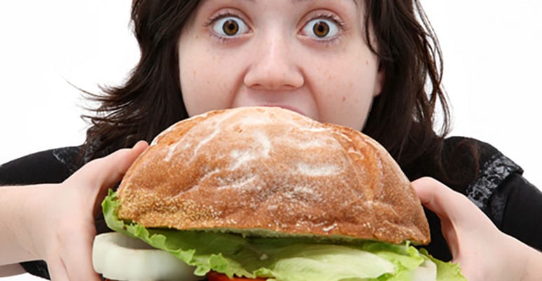 woman large sandwich craving